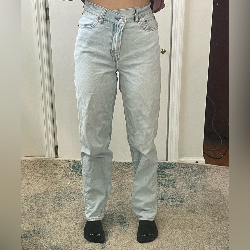 American Eagle Strigid Highest Waist Baggy Straight Jean